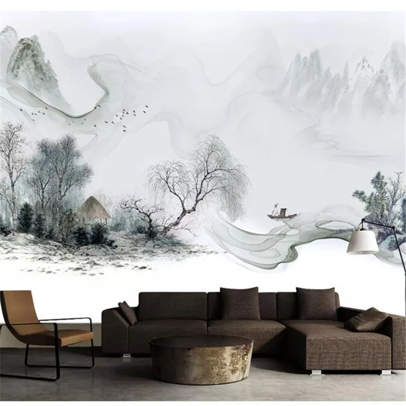 Настенные обои домашний декор пользовательские Новый китайский стиль чернила и