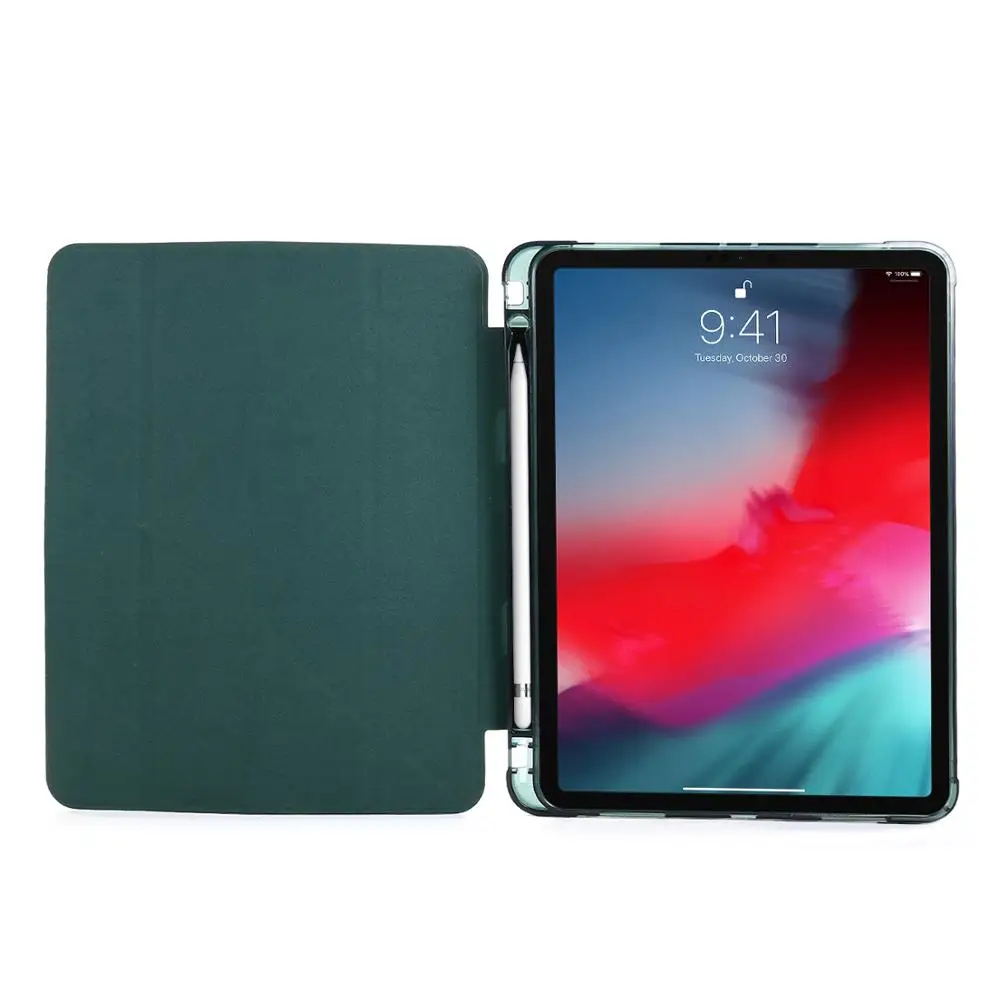 Умный тонкий Чехол для iPad Pro 11 2018 чехол из искусственной кожи с задней стендой 2020