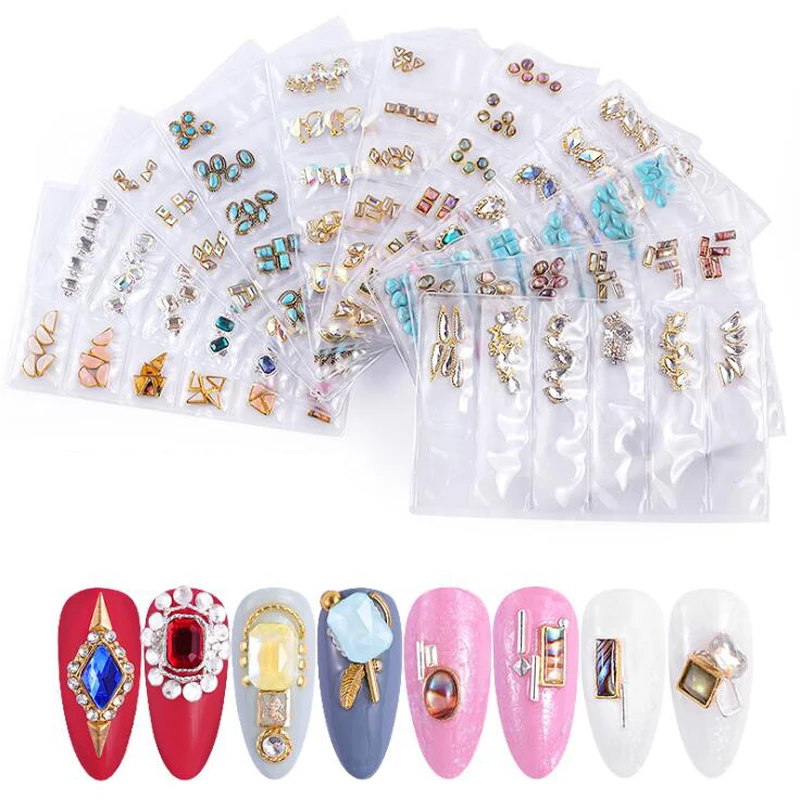 Украшения для ногтей новые украшения дизайна стразы из сплава смешанные Стразы с