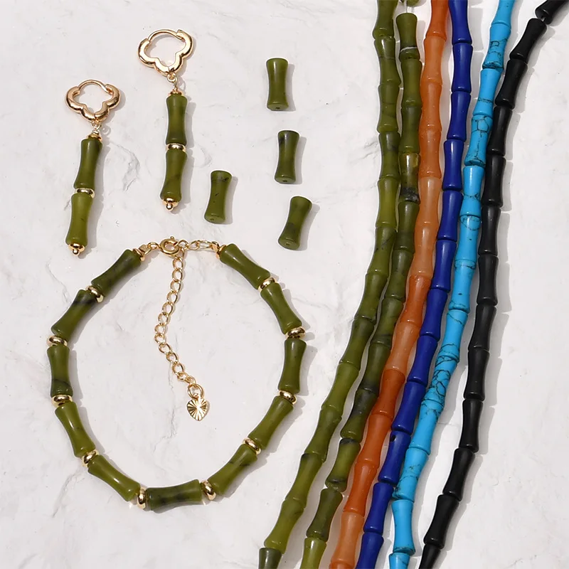 Бусины из бамбука в китайском стиле 12 Х5 мм 1 нить | Украшения и аксессуары