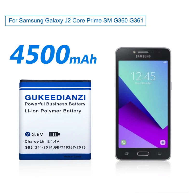 GUKEEDIANZI EB BG360CBC 4500mAh батарея для мобильных телефонов Samsung Galaxy J2 Win 2 Duos ТВ/Core Prime SM G360