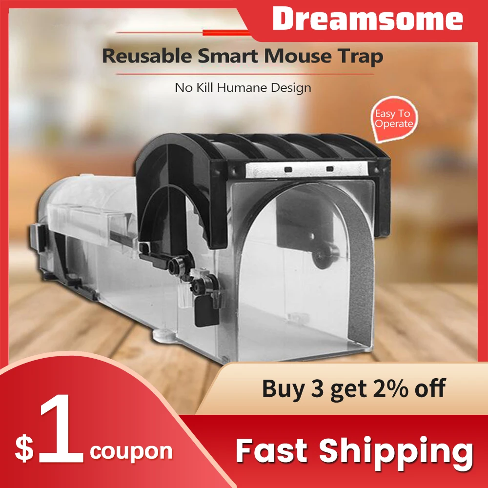 Многоразовая умная ловушка для мышей гуманная прозрачная пластиковая крыса