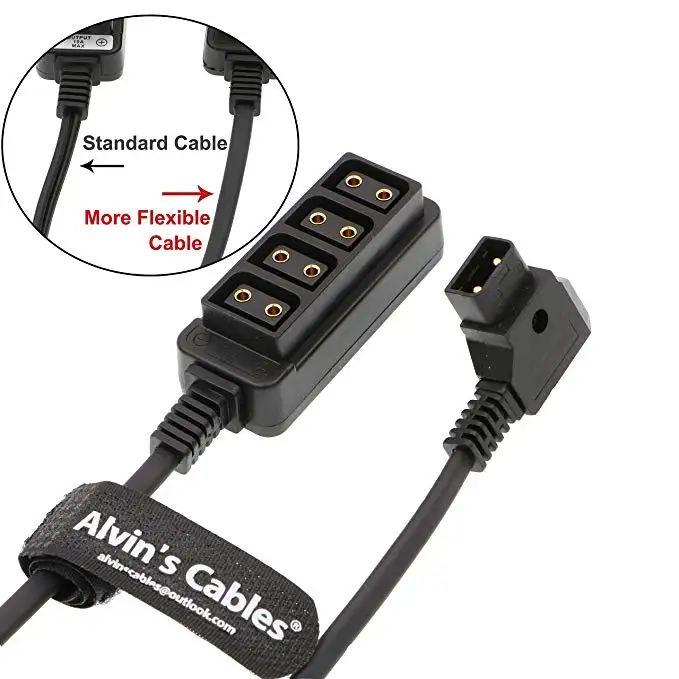 Кабели Alvin D Tap Male to 4 Port Dtap Female Flexible кабель питания сплиттера для ARRI RED Cameras TILTA Steadicam