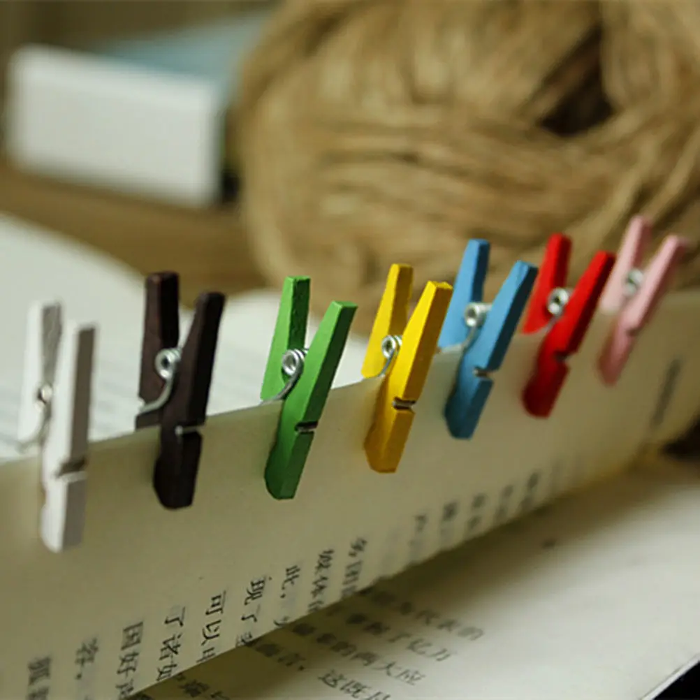 

Mixed color Clothes Pins Mini Wood Clothespins Laundry Photo Paper Peg Clip Art Craft Clips