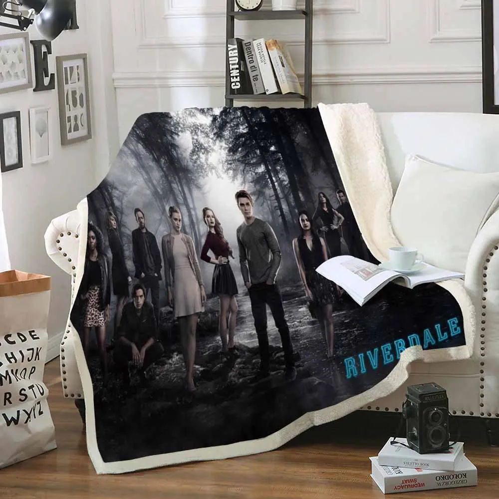 

Флисовое одеяло Riverdale для дивана, кровати, домашний текстиль, 3D принт, роскошный подарок для взрослых, горячая Распродажа теплая зима
