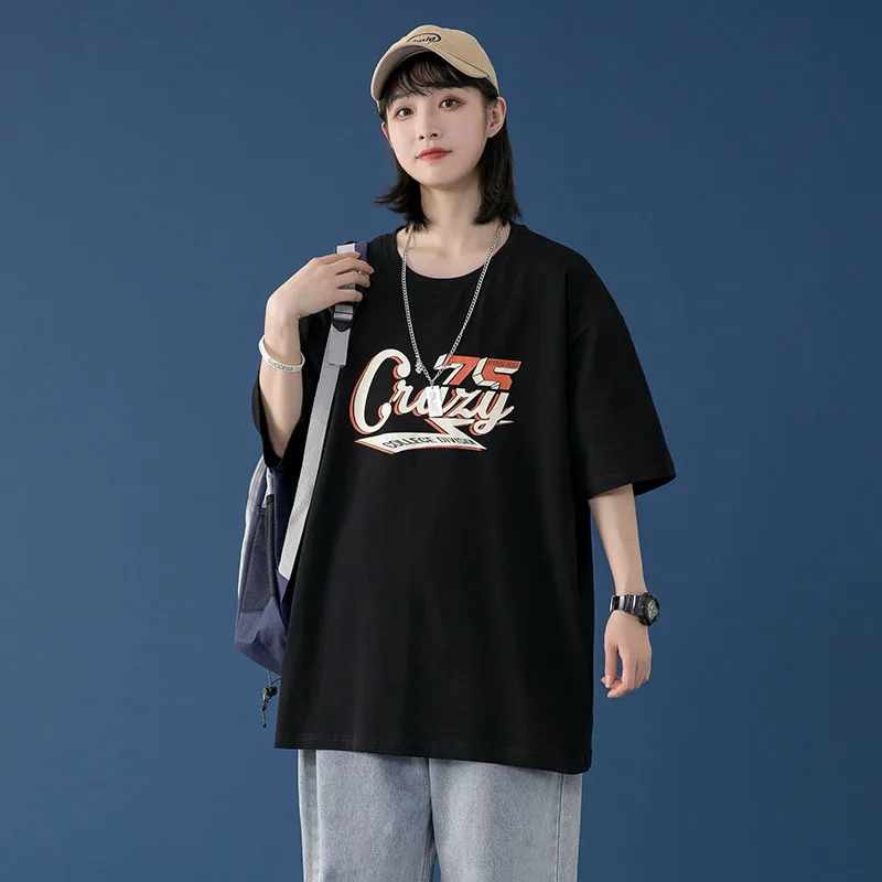 

Pure Color T-Shirt Women'S Summer New O-Neck Loose Casual Fashion Girls Tops Leisure And Entertainment Cool Clothing