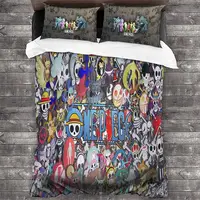One Piece Bedding Sets Anime Bedding 3-Piece Set Comforter Comforter Set for Kids Teens Birthday Anime Fans Gifts 1Quilt Cover(8
