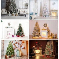 christmas theme photography background christmas tree fireplace children portrait backdrops for photo studio props 21523dyh 45