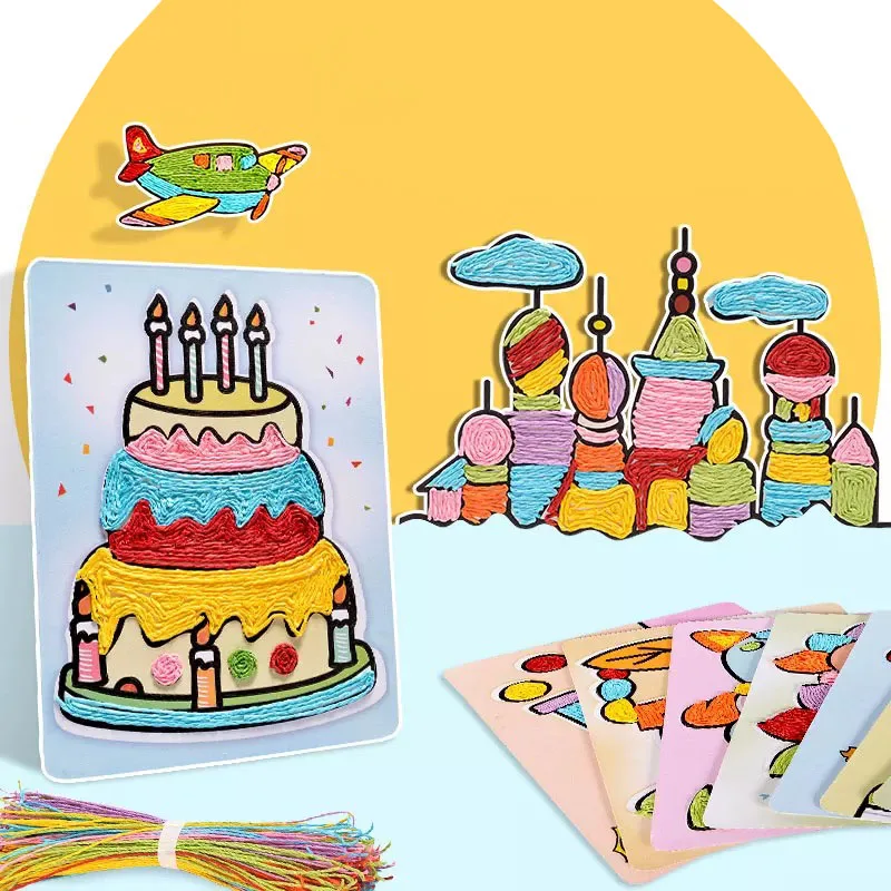 

Самодельная Радужная веревка, клейкая бумага для рисования, обучающие игрушки для детей, пакет материалов, детские игрушки, поделки для дев...