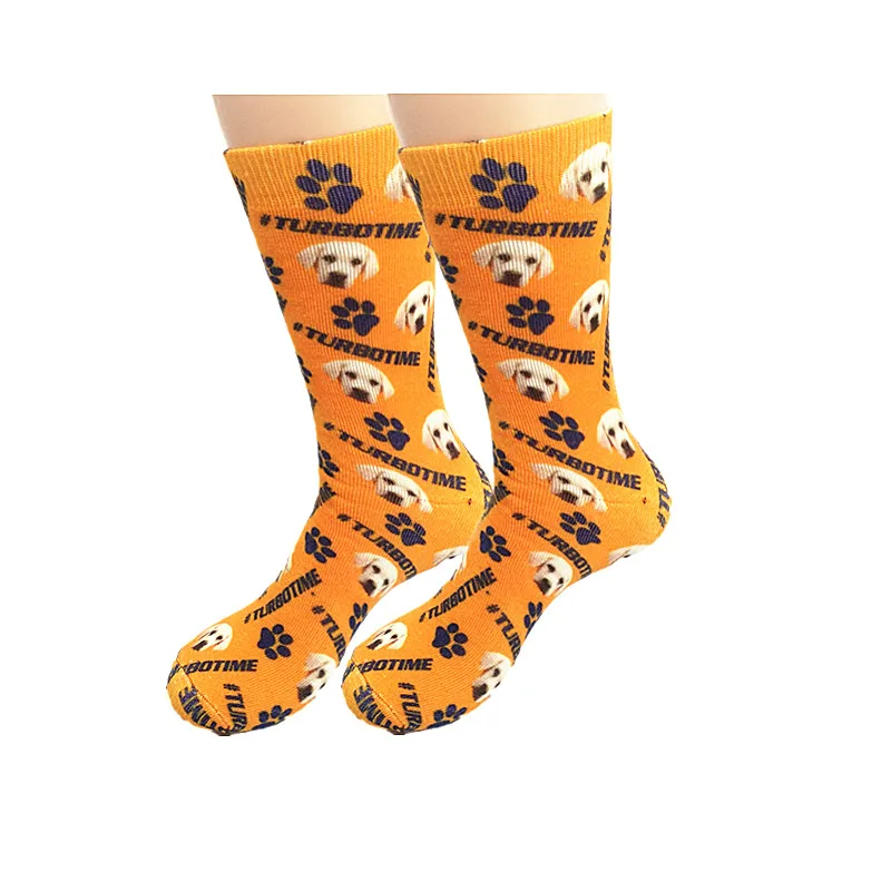 

Пара махровых мужских носков осень-зима утепленные желтые зеленые оранжевые эластичные удобные Носки с рисунком щенка