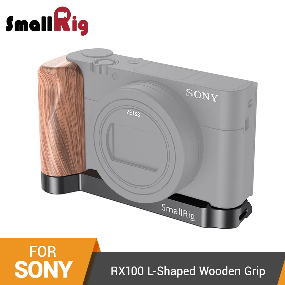 SmallRig l-образная пластина с деревянной рукояткой для sony RX100 III/IV/V(VA)/VI/VII L кронштейн пластина с деревянной рукояткой-2467