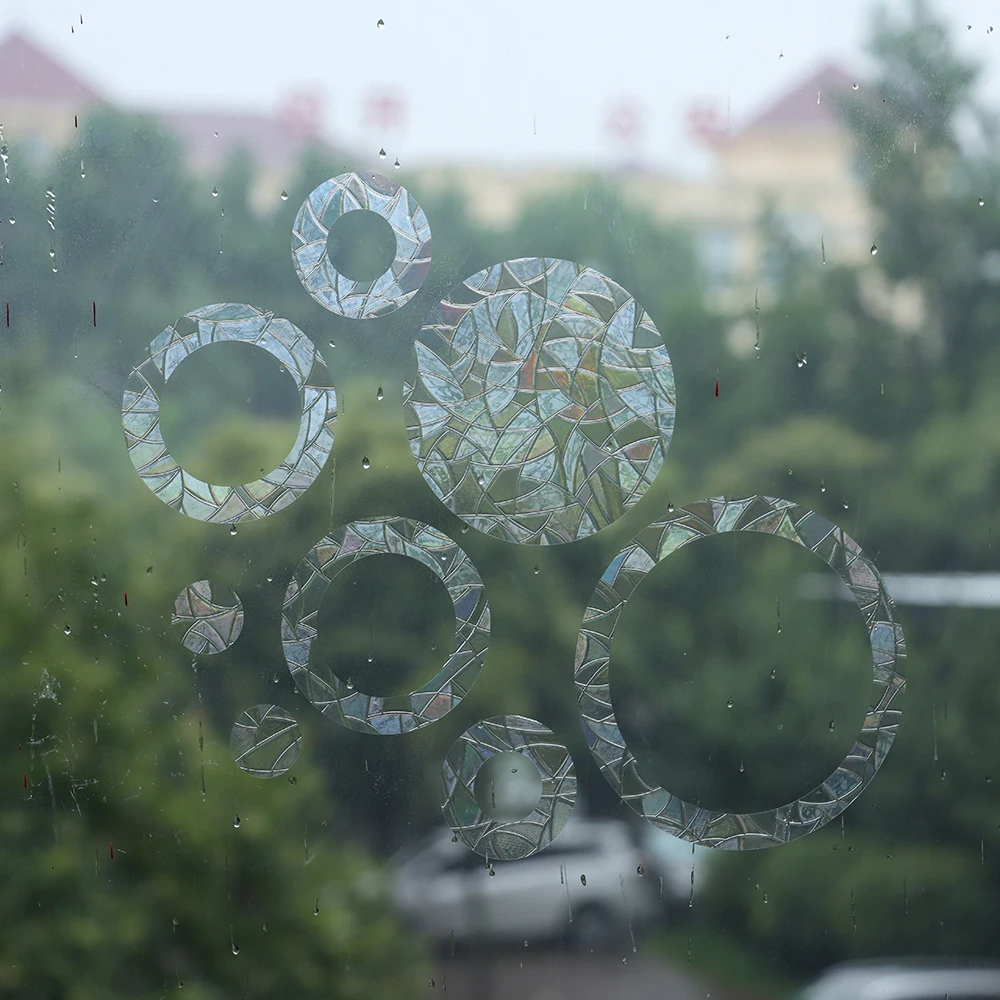 

16 Pieces Anti-Collision Window Decals Circle Window Clings to Save Birds from Window Collisions PVC Wall Stickers NEW