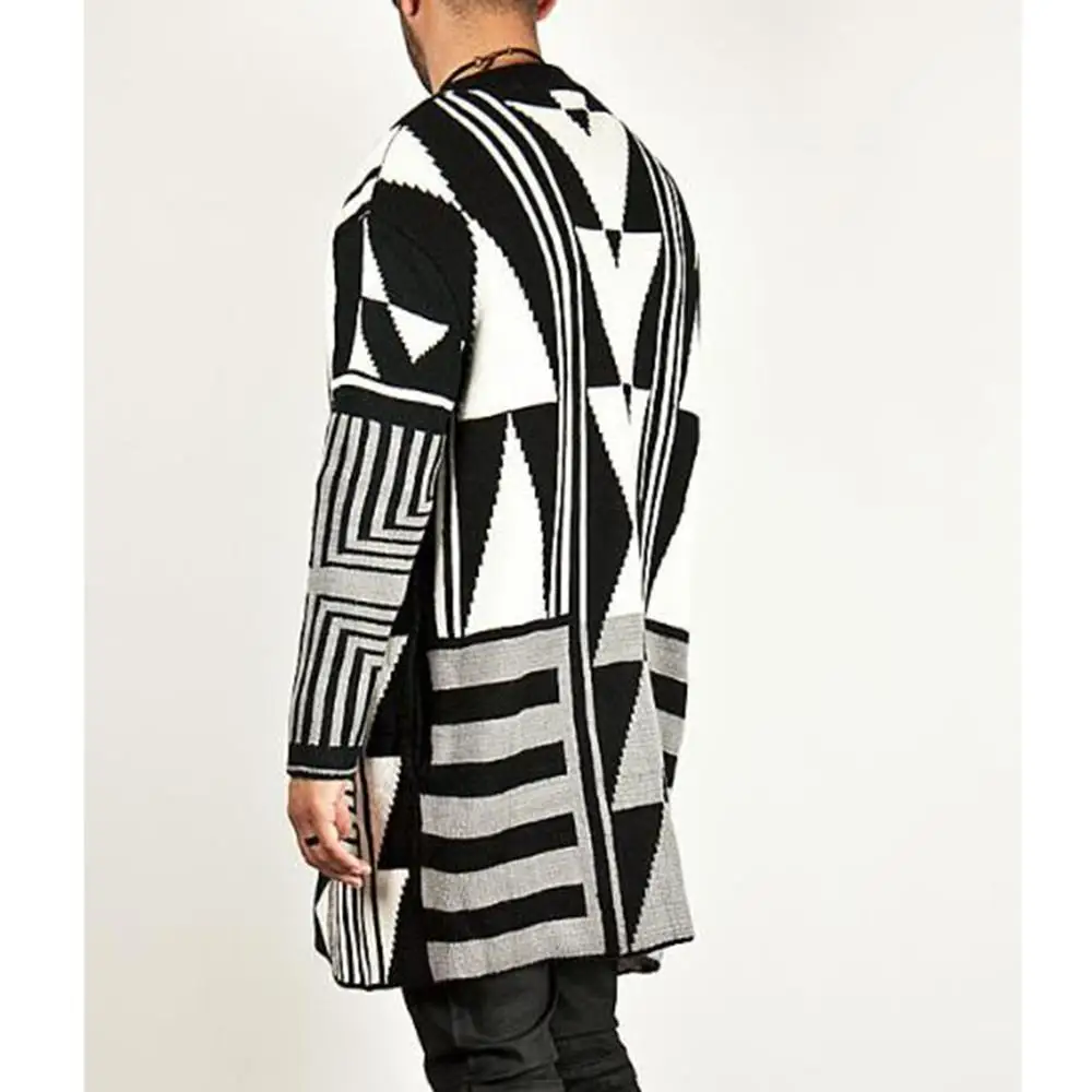 Теплый свитер тонкий с длинными рукавами сплошной цвет обычный одежда | Мужская