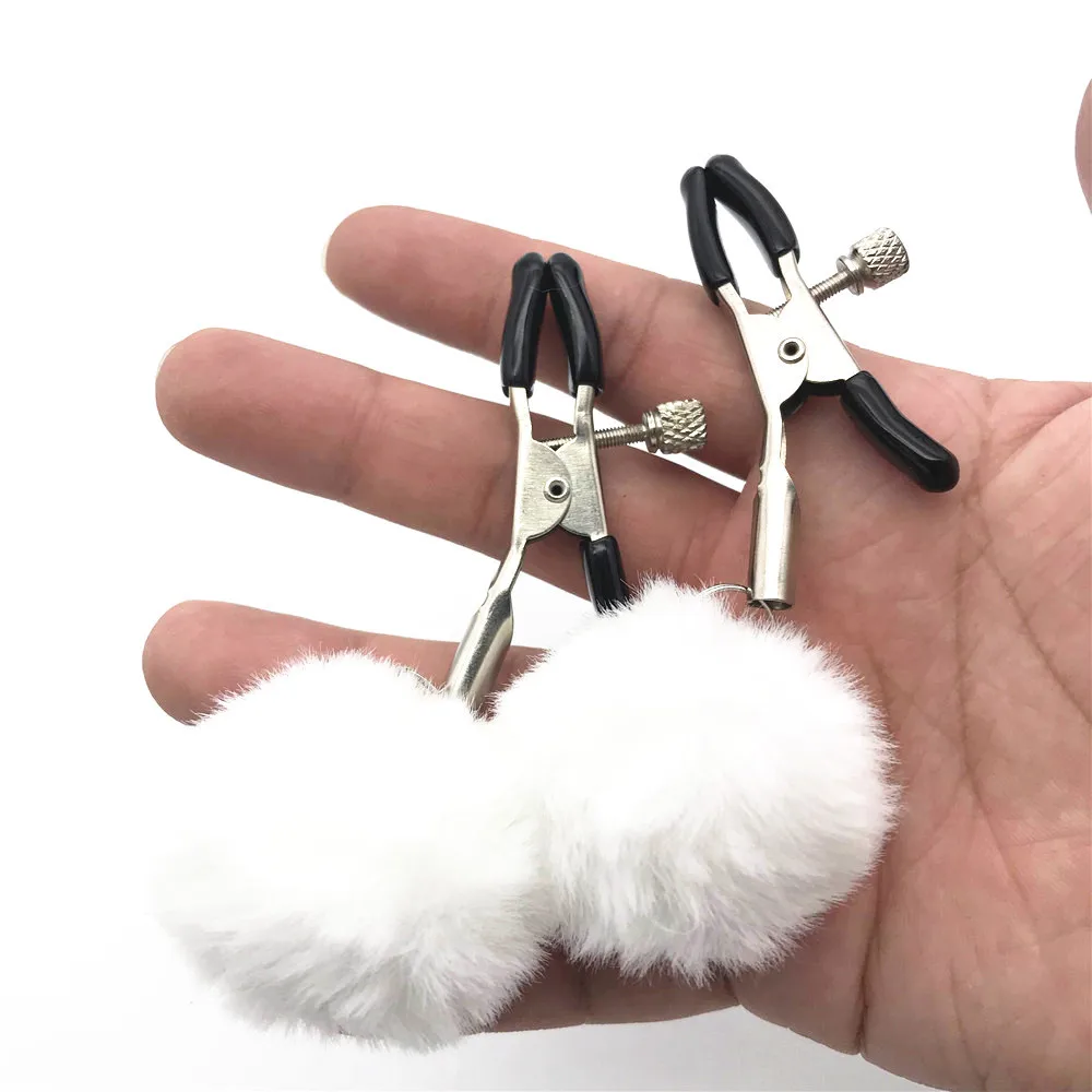 Сексуальные стальные грудные зажимы для сосков клипсы с перьями игрушки