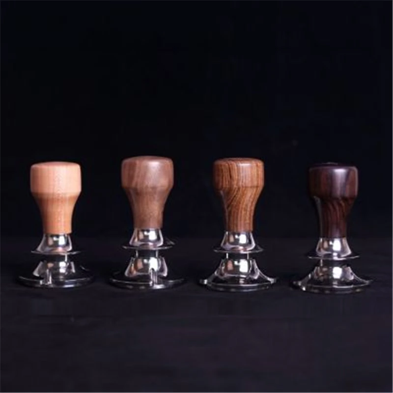 58/58.5 мм деревянная ручка для кофе с регулируемой глубиной пресс прессования