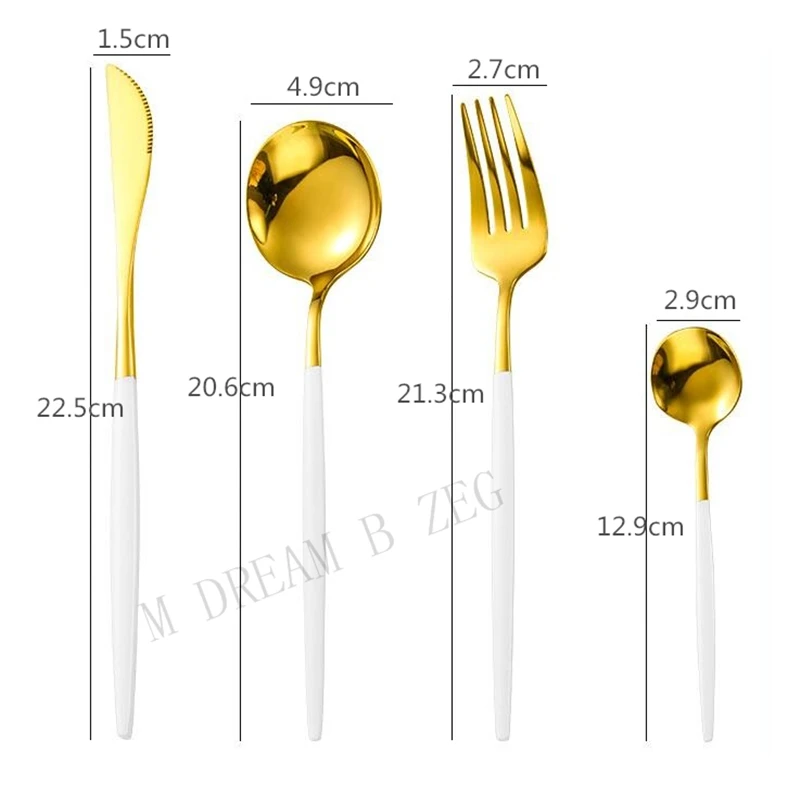 Нержавеющая сталь набор столовых приборов посуды стейк нож вилка ложка для чая и