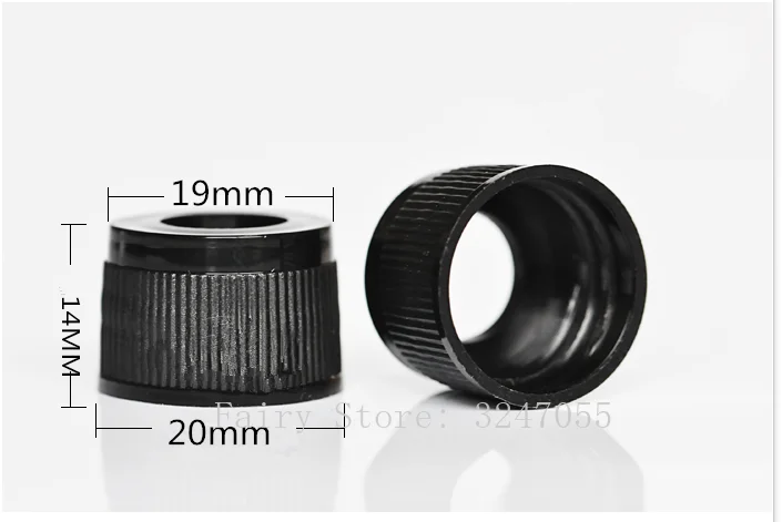 50 шт./лот пластик черный винтового пресса флакон капельница защитный чехол с