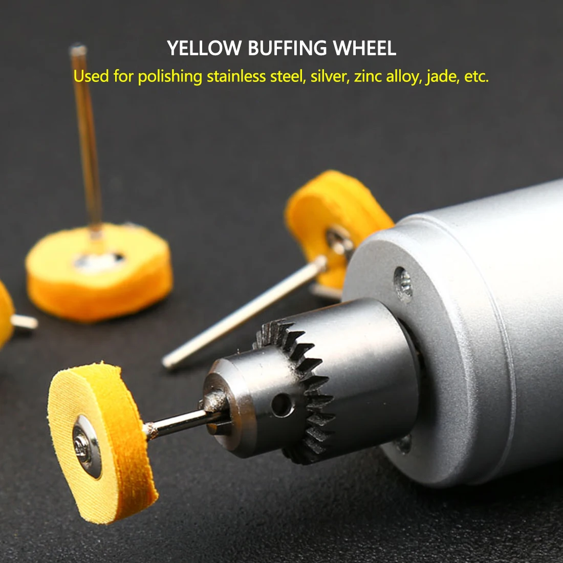 

2.35MM handle 10pcs grinding head cloth wheel grinding wheel brush D type rotating Dremel accessory polishing wheel home tool