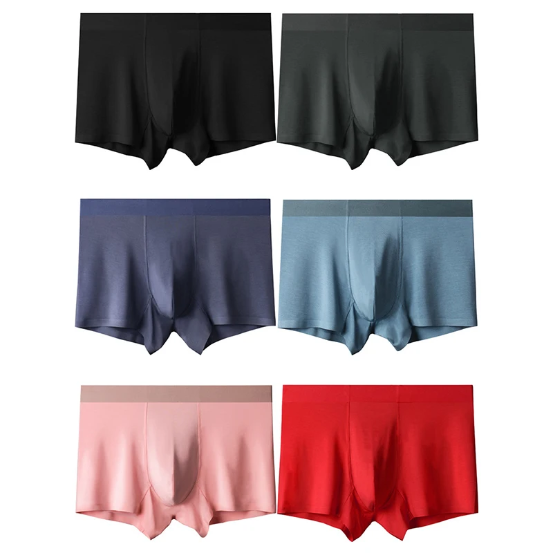 6 Pcs/Lot Men's High-End Underwear Good Quality Man Panties Seamless Undies Soft And Comfortable Men Underpants
