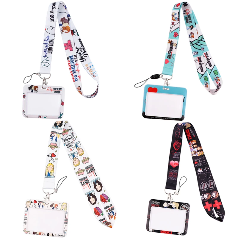 20pcs/lot BH1534 Blinghero Grey's Anatomy Fashion Lanyard ID Name Work Card Cover Badge Holder For Nurse Doctor Accessories Gift