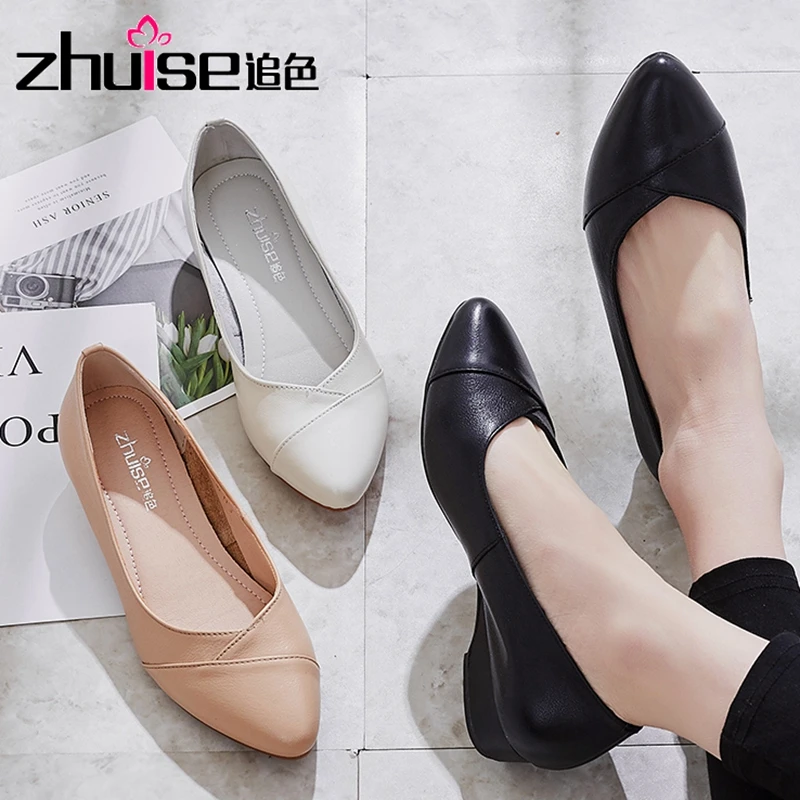 Новинка Сезон весна осень Женские туфли на плоской подошве чжурчжэней людей