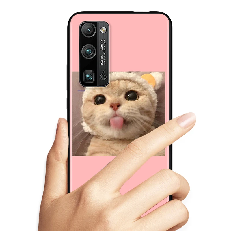 hot cute cat for honor x10 v9 10x 10i 10 9c 9a 9s 9x 9i 9n 9x 9 lite pro ru black phone case free global shipping
