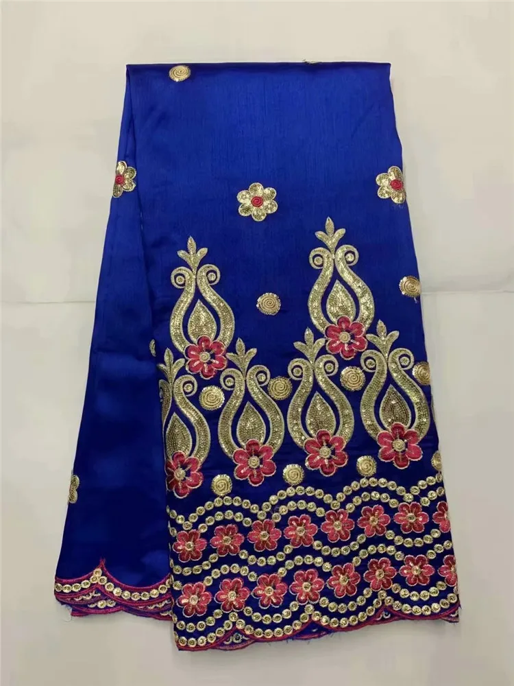 Новейший популярный дизайн блестящая ткань Королевский черный Африканский