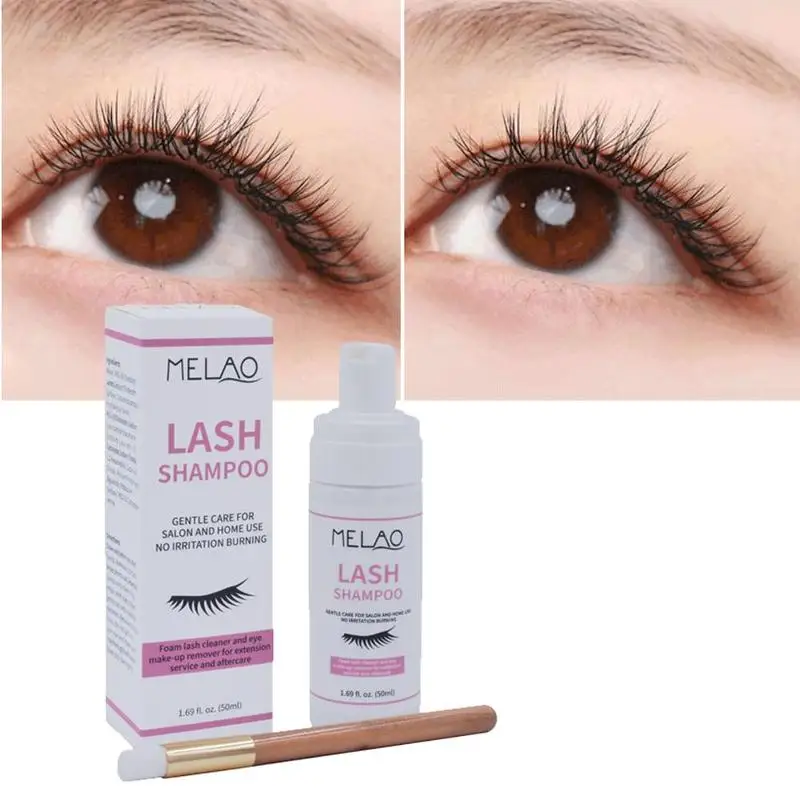 50 мл средство для очищения ресниц с поролоновыми ресницами индивидуальное