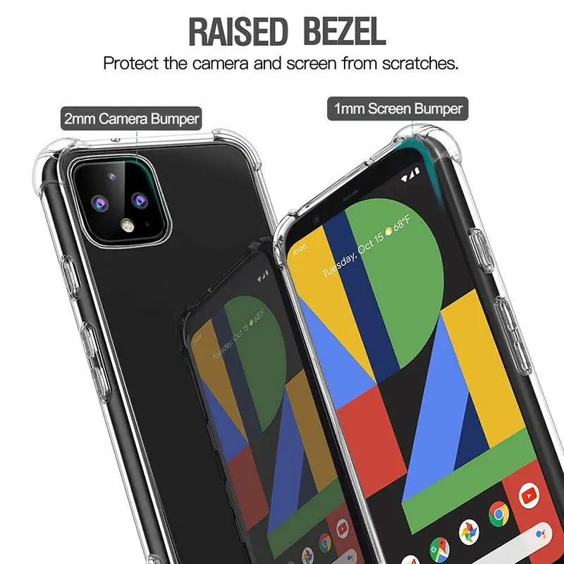 for google pixel 1 2 3 3a 4 4a 5 xl air cushion case clear crystal soft silicone tpu shockproof full protective phone back cover free global shipping