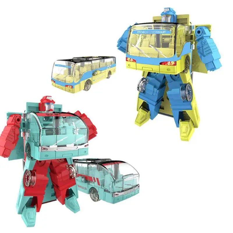 Детская игрушка преобразователь автобус супер автомобиль сплав пластиковая