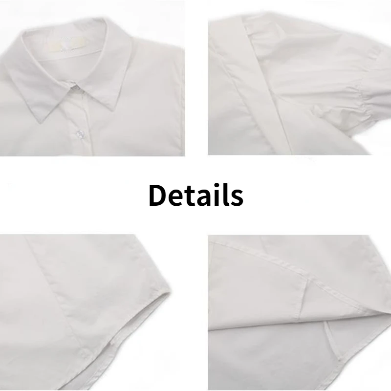 

Shirts Women Leisure Summer OL Korean Style Fashion All-match Female Soft Plus Size S-3XL Streetwear Puff Sleeve Solid Simple