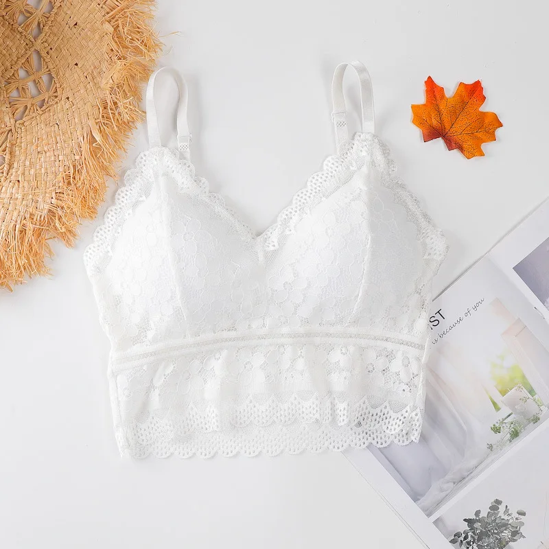 

Gobetter 2021 French Style Push up Bra for Women Solid Crops Tube Top Sexy Seamless Bralette Wire Free Brassiere Women Lingerie