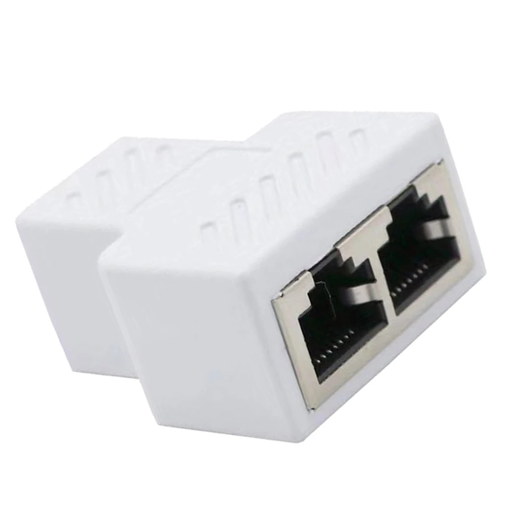 RJ45 8P8C от 1 до 2 розеток адаптер разделитель сетевой разъем белый|Компьютерные