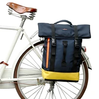 tourbon outdoor bike pannier bag bicycle cycling rear bikepack seat saddle handbag laptop case school bag tote waterproof nylon