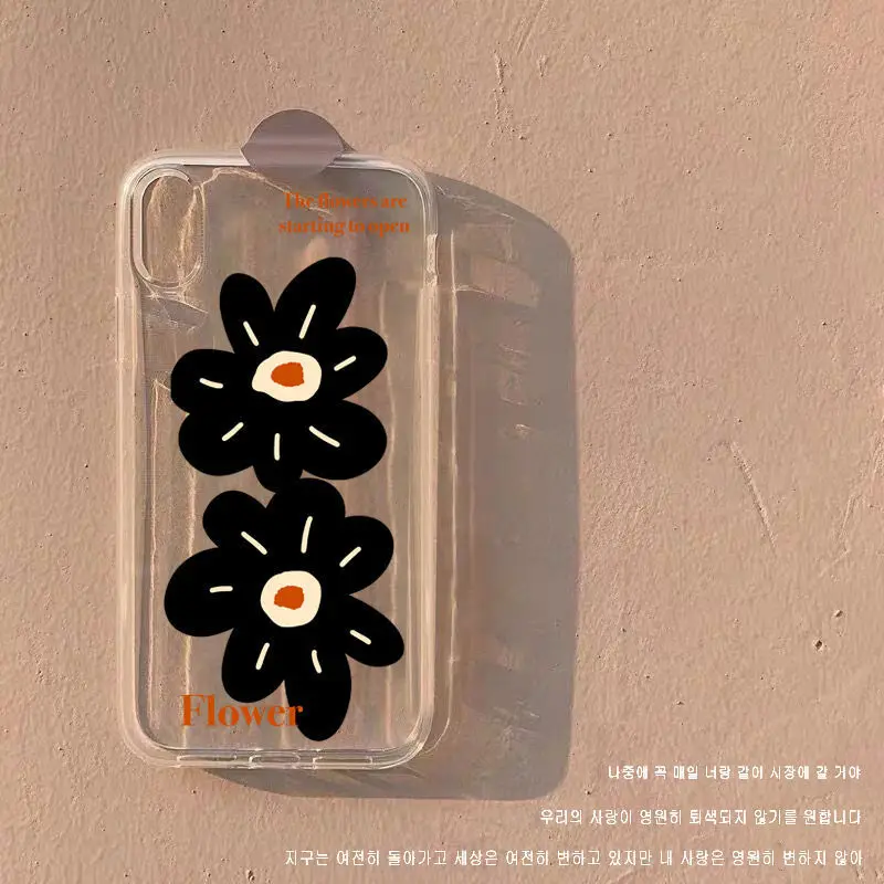 Хит продаж прозрачный мягкий чехол для телефона милый корейский граффити iPhone 11 12