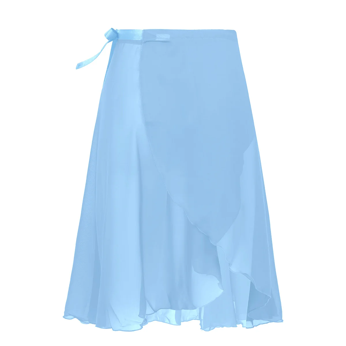 Women's Ballet Skirts Sheer Chiffon Wrap Over Scarf Skirt With Waist Tie Dance Adult Performance Costume | Тематическая одежда