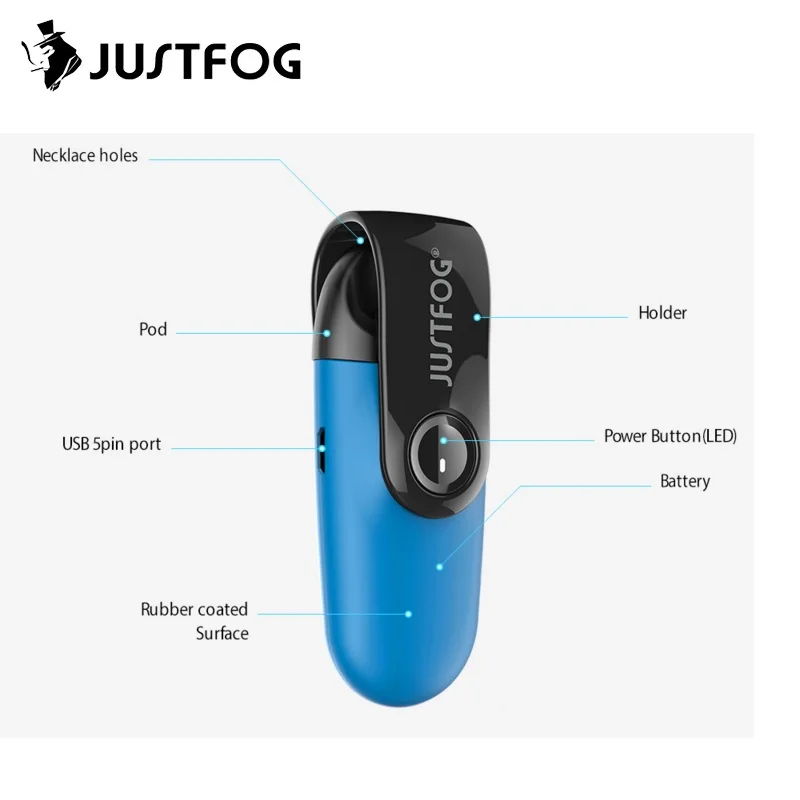 Оригинальный набор Justfog C601 Пыленепроницаемая крышка 650 мАч встроенный