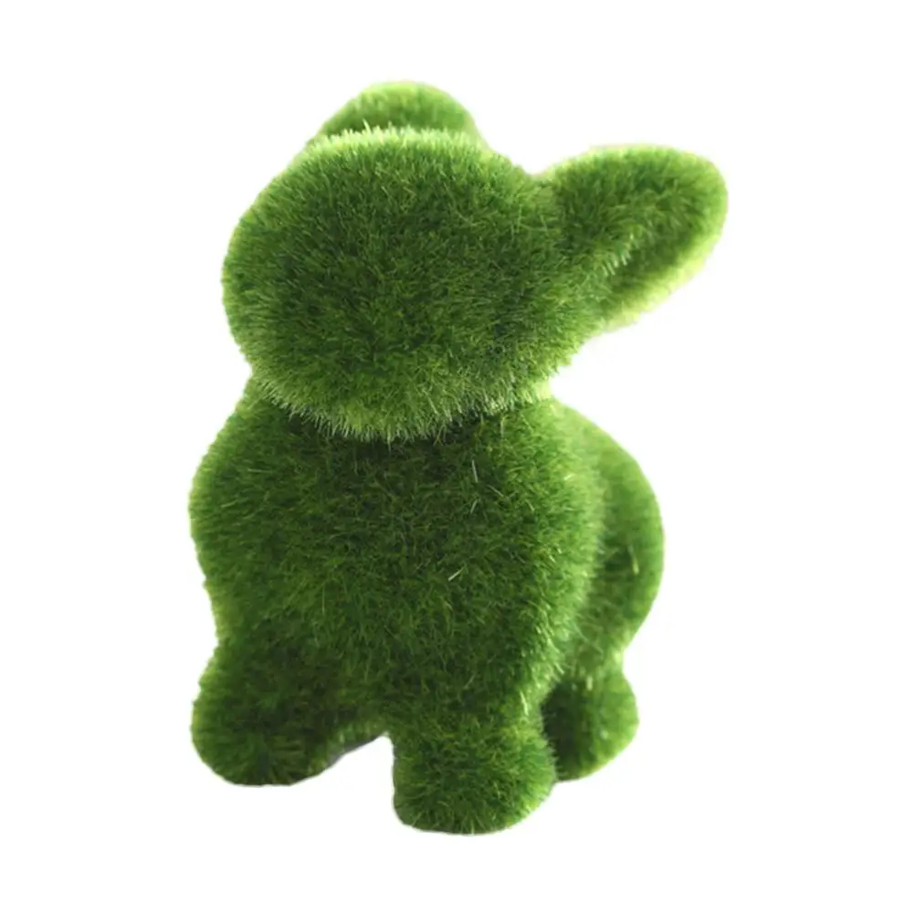 

Artificial Moss Bunny Garden Statues Ornaments Cute Artificial Animal Ornament for Cupboard Office Garden Handiwork Gift