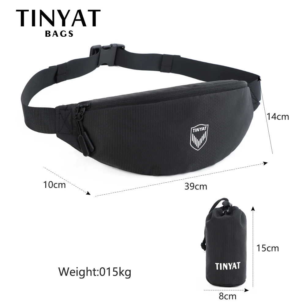 Складной поясной кошелек TINYAT унисекс дорожная Повседневная сумка через плечо