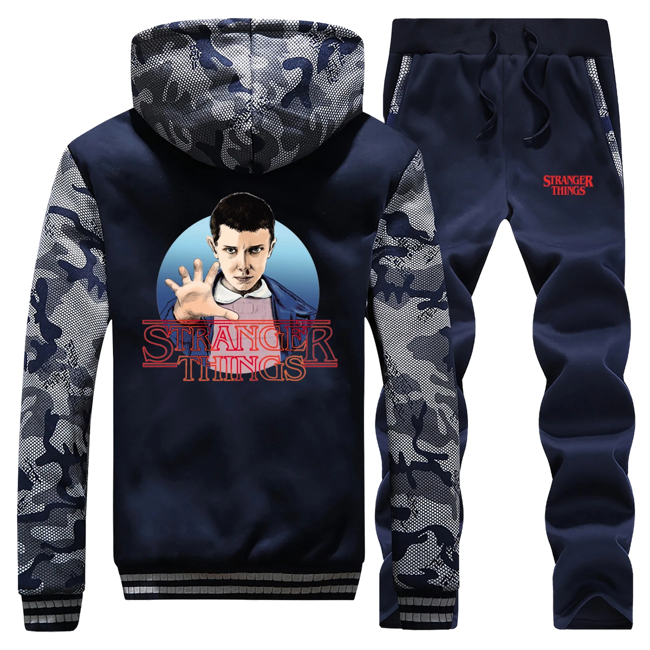 

Очень странные дела Лидер продаж 2019 зимняя обувь в стиле «хип-хоп» с капюшоном камуфляжного цвета для мужчин с вельветовые пальто Толстые с...