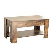 【USA READY STOC】Coffee Table with Hidden Compartment and Storage Shelf, Rising Tabletop for Living Room Reception Room