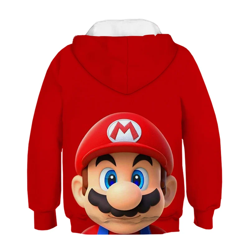

New 3D digital printing teen Mario crazy adventure game hoodie sweatshirt clothing kids cartoon children's clothing clothes stre