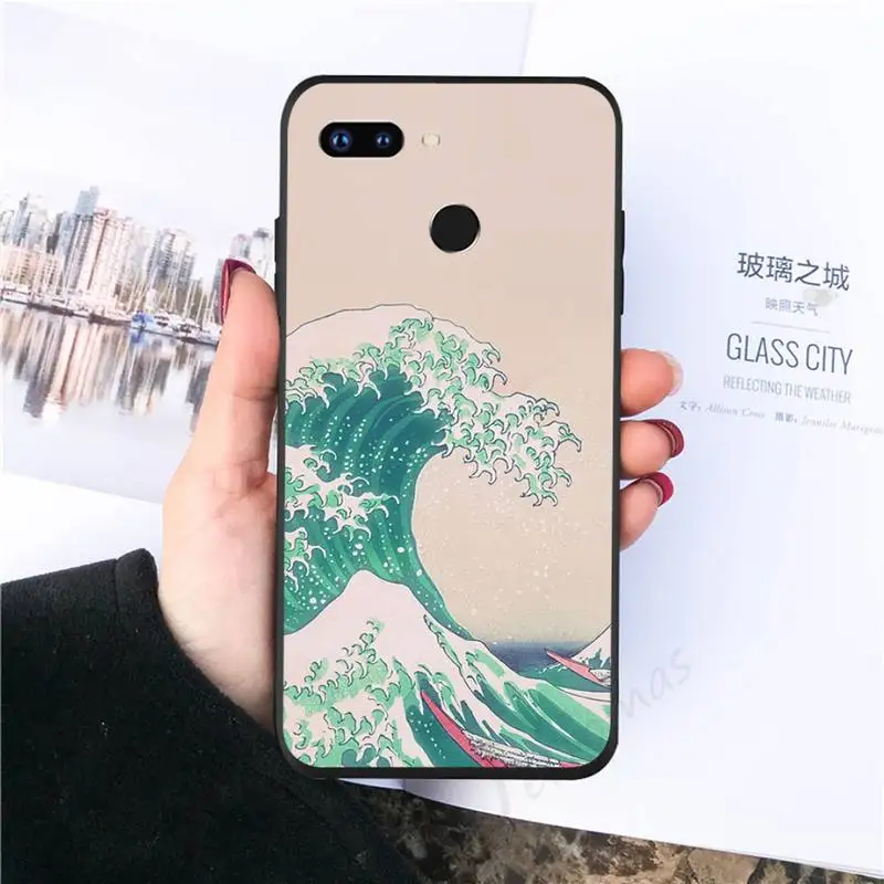 

Great Wave off Kanagawa Ocean Japanese sea Phone Case For Huawei Enjoy 7 7s 8 8e 9 9e 10 plus P8lite 2017 Honor 5a view9 play 3e