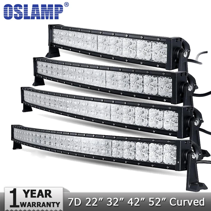 7D 22 &quot200 Вт 32&quot 300W 42 &quot400 52&quot 500 изогнутый СВЕТОДИОДНЫЙ светильник для