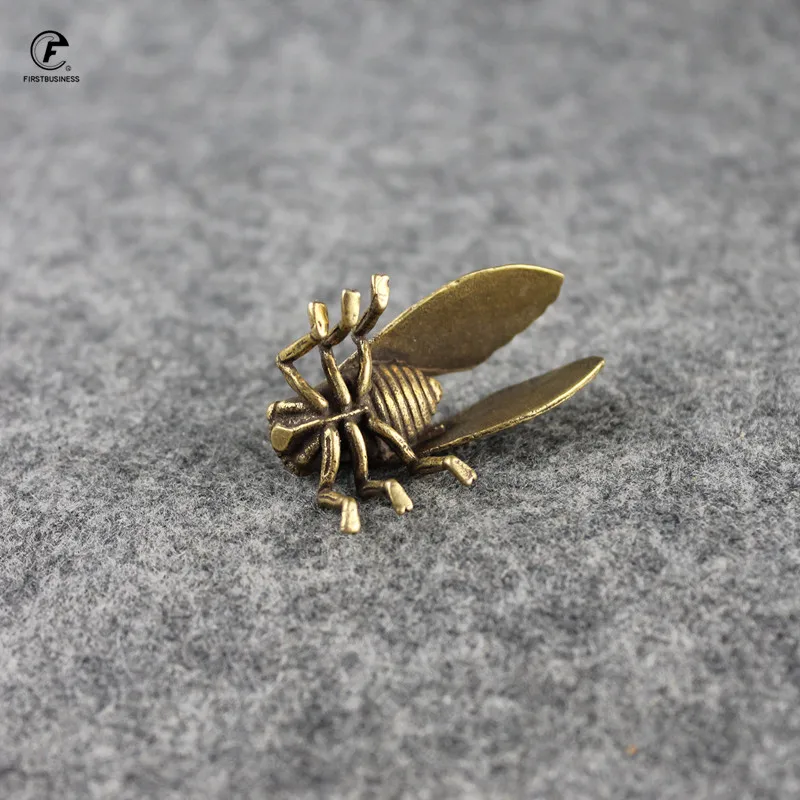 Антикварные медные статуэтки цикады аксессуары для домашнего декора винтажные