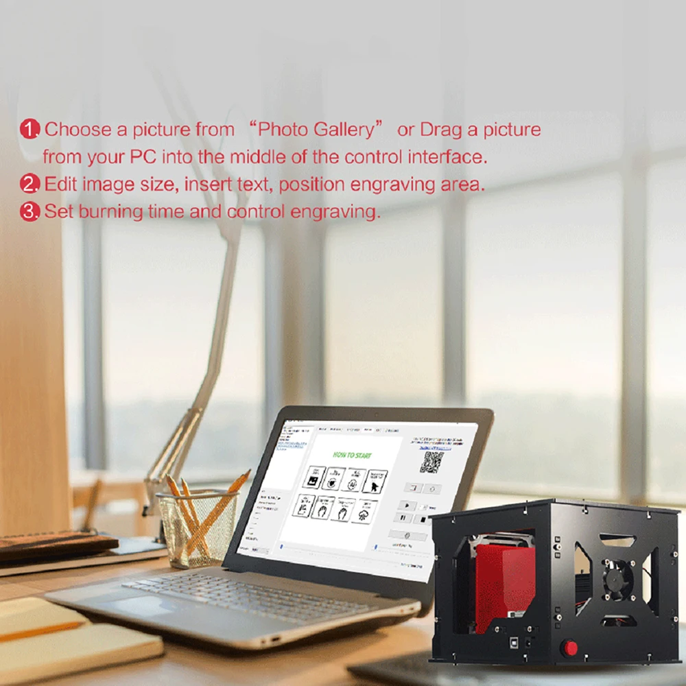 NEJE DK-8-KZ 1500 МВт высокой Скорость мини USB аппарат для лазерной порезки резчик