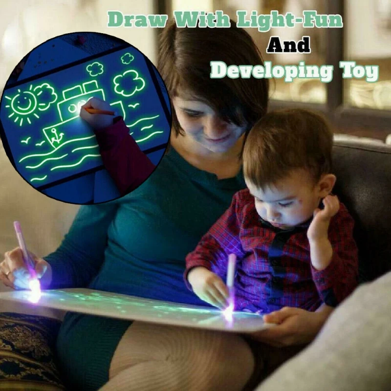 2020 hotDraw с светильник светящийся в темноте дети Краска игрушка светящаяся доска