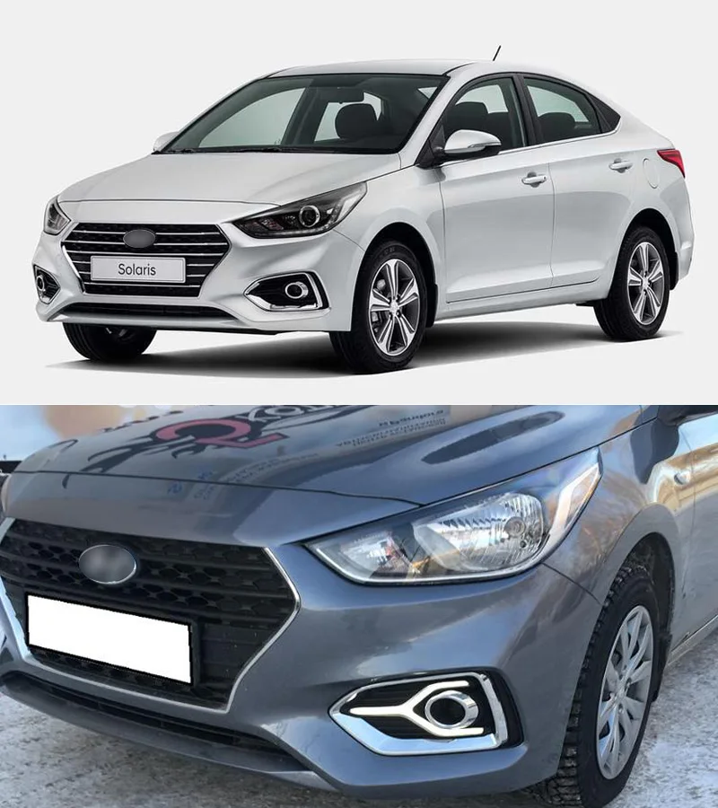 ECAHAYAKU Светодиодный дневной светильник автомобиля для Hyundai Accent Solaris 2017 2018 2019 желтый