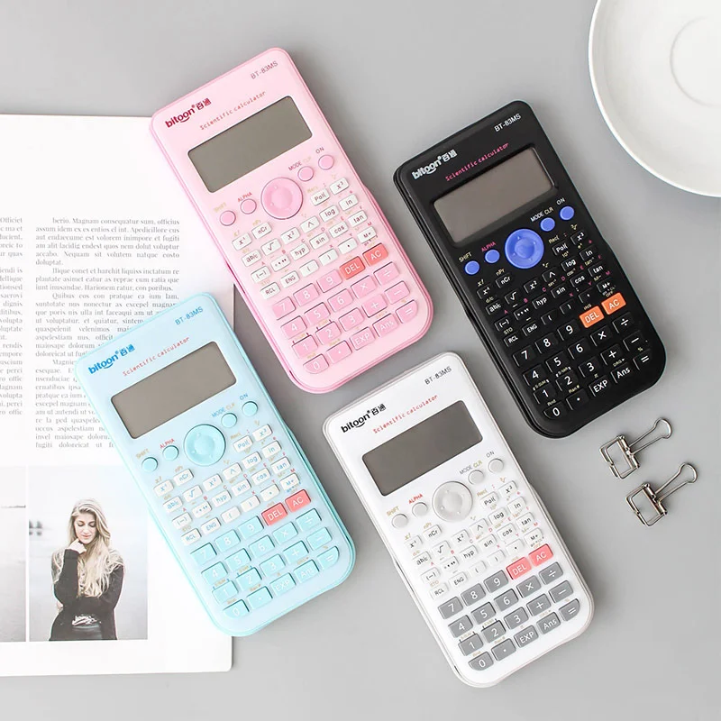 

School Engineering Scientific Calculator Students Stationary Calculating Tools Exam Study Accessoires Supplies Color Calculator