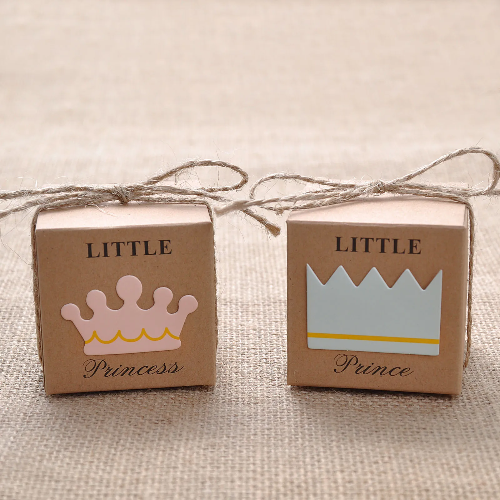 10 шт. коробка конфет Маленький принц маленькая принцесса Корона коробки из крафт